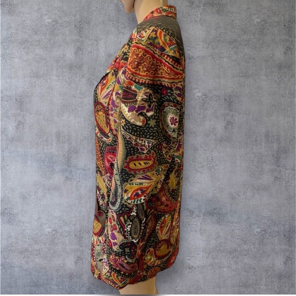 Canvasbacks Colorful Paisley Women's Jacket size M - Picture 3 of 3